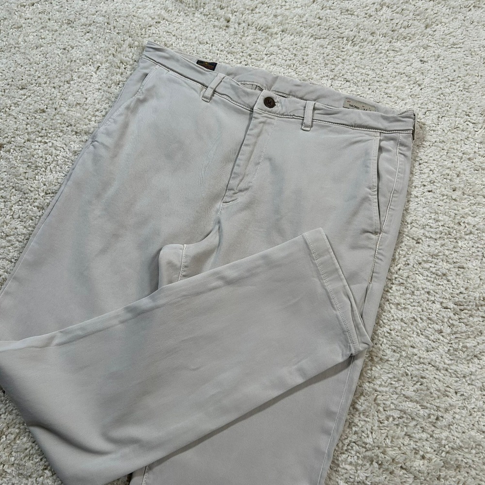 Faherty Coastline Premium Chino 34x32 Fits 34X30 Tan Tailored Fit Organic Cotton